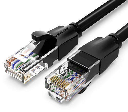 Vention Cat.6 UTP Patch Cable 1,5 m Black - Sieťový kábel - Hlavný obrázok