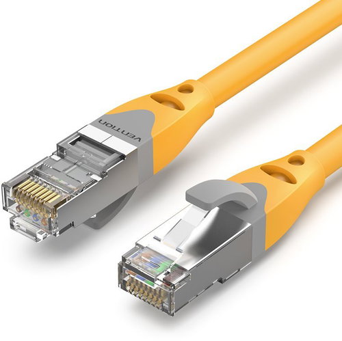 Vention Cat.6A SFTP Patch Cable 0.5M Yellow - Ethernet Cable - Main image