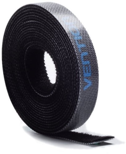 Vention Cable Tie Velcro, 5m, Black - Cable Organiser - Main image