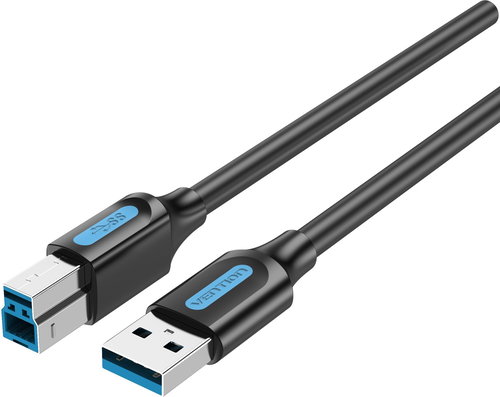 Vention USB 3.0 Male to USB-B Male Printer Cable 0.5M Black PVC Type - Datenkabel - Hauptbild