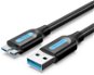 Data Cable Vention USB 3.0 (M) to Micro USB-B (M) Cable 0.25M Black PVC Type - Datový kabel