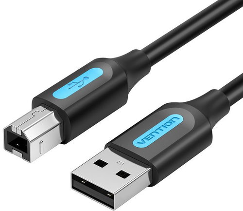 Vention USB 2.0 Male to USB-B Male Printer Cable 2m Black PVC Type - Datenkabel - Hauptbild
