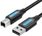Vention USB 2.0 Male to USB-B Male Printer Cable with Ferrite Cores 10m Black PVC Type - Adatkábel