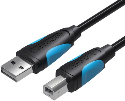 Vention USB-A -> USB-B Print Cable, 1.5m, Black - Data Cable - Main image