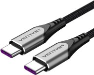 Vention Type-C (USB-C) 2.0 (M) to USB-C (M) 100W / 5A Cable 0.5m Gray Aluminum Alloy Type - Dátový kábel