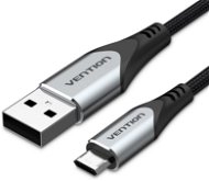 Vention Reversible USB 2.0 to Micro USB Cable 0.25m Gray Aluminum Alloy Type - Adatkábel