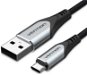 Vention Reversible USB 2.0 to Micro USB Cable 0.5m Gray Aluminum Alloy Type - Adatkábel