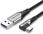 Vention Typ C (USB-C) 90 ° <-> USB 2.0 5A Kabel 0,5 M grau Aluminiumlegierung - Datenkabel