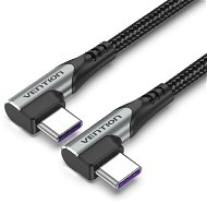 Vention Type-C (USB-C) 2.0 to USB-C Dual Right Angle 0.5M Grey Aluminium Alloy Type - Data Cable