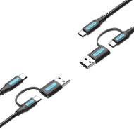 Vention USB-C & USB-A to USB-C Cable 0.5M Black PVC Type - Data Cable