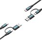 Vention USB-C & USB-A to USB-C Cable 1M Black PVC Type - Dátový kábel