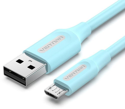 Vention USB 2.0 to Micro USB 2A Cable 1.5m Light Blue - Data Cable - Main image