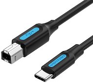 Vention USB-C 2.0 to USB-B Printer 2A Cable 0.5M Black - Datenkabel