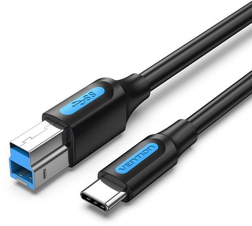 Vention USB-C 3.0 to USB-B Printer 2A Cable 1m Black - Datenkabel - Hauptbild
