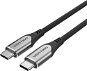 Adatkábel Vention Nylon Braided Type-C (USB-C) Cable (4K / PD / 60W / 5Gbps / 3A) 0,5m Gray - Datový kabel
