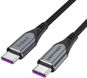 Vention USB-C 3.1 Gen2 100W 10Gbps Cable 1m Gray Aluminum Alloy Type - Adatkábel