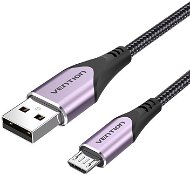 Vention Cotton Braided Micro USB to USB 2.0 Cable Purple 1m Aluminum Alloy Type - Adatkábel