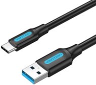 Vention USB 3.0 to USB-C Cable 0.25M Black PVC Type - Dátový kábel
