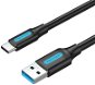 Vention USB 3.0 to USB-C Cable 0.5m Black PVC Type - Adatkábel