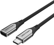 Adatkábel Vention Nylon Braided Type-C (USB-C) Extension Cable (4K / PD / 60W / 5Gbps / 3A) 0.5m Gray - Datový kabel