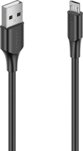 Vention USB 2.0 to micro USB 2A Cable 1M Black - Data Cable - Main image
