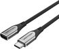 Dátový kábel Vention Nylon Braided Type-C (USB-C) Extension Cable (4K/PD/60 W/5 Gbps/3 A) 1 m Gray - Datový kabel