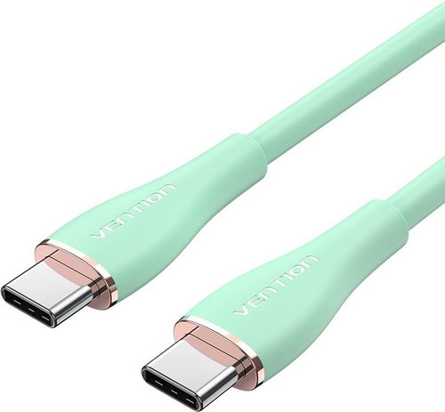 Vention USB-C 2.0 Silicone Durable 5A Cable 1m Light Green Silicone Type - Adatkábel - Fő fotó