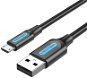 Vention USB 2.0 -> microUSB Charge & Data Cable 0.5m Black - Datový kabel