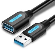 Vention USB 3.0 Male to USB Female Extension Cable 1m Black PVC Type - Adatkábel