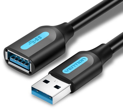 Vention USB 3.0 Male to Female Extension Cable 3m Black - Datový kabel - Hlavní obrázek