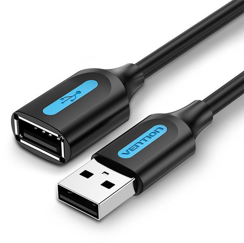 Vention USB 2.0 Male to USB Female Extension Cable 5m Black PVC Type - Datenkabel - Hauptbild