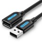Datový kabel Vention USB 2.0 Male to USB Female Extension Cable 5m Black PVC Type - Datový kabel