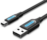 Vention Mini USB (M) to USB 2.0 (M) Cable 3m Black PVC Type - Adatkábel