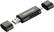 Vention USB3.0 Multi-function Card Reader Gray Metal Type - Kártyaolvasó