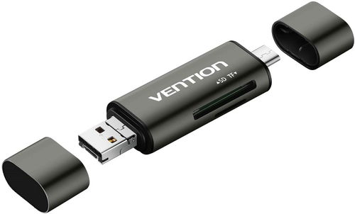Vention USB3.0 Multi-function Card Reader Gray Metal Type - Čtečka karet - Hlavní obrázek