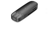 Vention 2-in-1 USB 3.0 A Card Reader(SD+TF) Black Dual Drive Letter - Card Reader