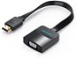 Vention Flat HDMI to VGA Converter with Female Micro USB and Audio Port 0.15m Black - Redukce