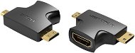 Vention 2 in 1 Mini HDMI (M) and Micro HDMI (M) to HDMI (F) Adapter Black - Átalakító