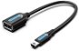 Adapter Vention Mini USB (M) to USB (F) OTG Cable 0.15m Black PVC Type - Redukce