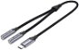 Vention USB-C Male to TRS Audio & Mic Jack 0,3 m Gray Aluminum Alloy Type - Redukcia