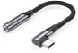 Vention USB-C Right Angle Male to 3,5 mm Earphone Jack Adaptér 0,1 m Gray Aluminum Alloy Type - Redukcia