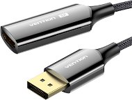 Vention Cotton Braided DP Male to HDMI Female 8K Converter 0.25m Black Zinc Alloy Type - Átalakító