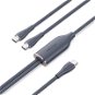 Vention USB 2.0 Type-C Male to 2 Type-C Male 5A Cable 1.5M Black Silicone Type - Data Cable
