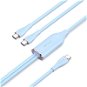 Vention USB 2.0 Type-C Male to 2 Type-C Male 5A Cable 1.5M Blue Silicone Type - Datenkabel