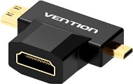 Vention Mini HDMI + Micro HDMI to HDMI Female Adapter, Black - Adapter
