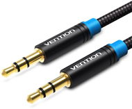 Audio kábel Vention Cotton Braided 3,5mm Jack Male to Male Audio Cable 5m Black Metal Type - Audio kabel