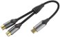 Vention USB-C Male to 2-Female RCA Cable 0.5M Grey Aluminium Alloy Type - AUX Cable
