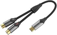 Vention USB-C Male to 2-Female RCA Cable 1m Gray Aluminum Alloy Type - AUX Cable