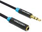 AUX Cable Vention Cotton Braided 3.5mm Jack Audio Extension Cable, 1.5m, Black Metal Type - Audio kabel