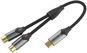 Vention USB-C Male to 2-Female RCA Cable 1.5M Gray Aluminum Alloy Type - Audio-Kabel